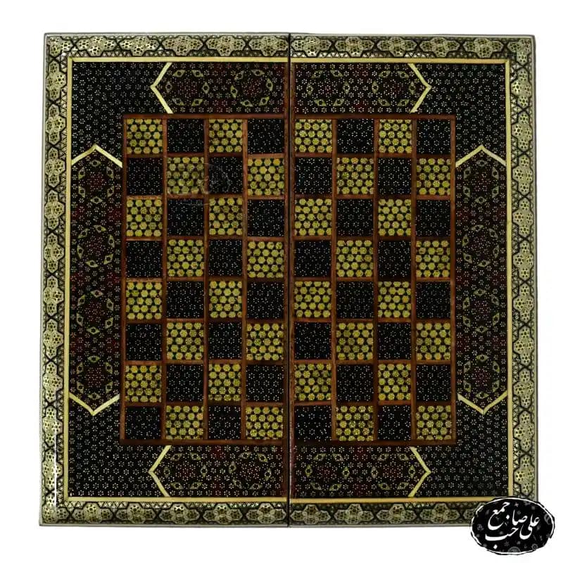 تخته نرد و شطرنج 50 سانتیمتری طرح تمام خاتم کد 138