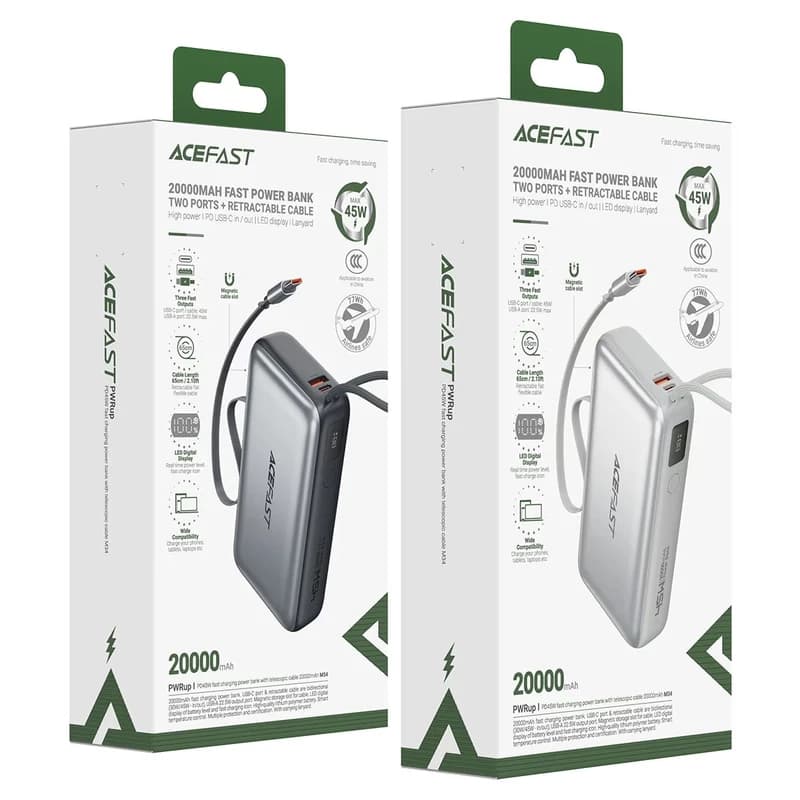 پاوربانک فست شارژ ایس فست ACEFAST M34 PD45W 20000mAh — تصویر ۵