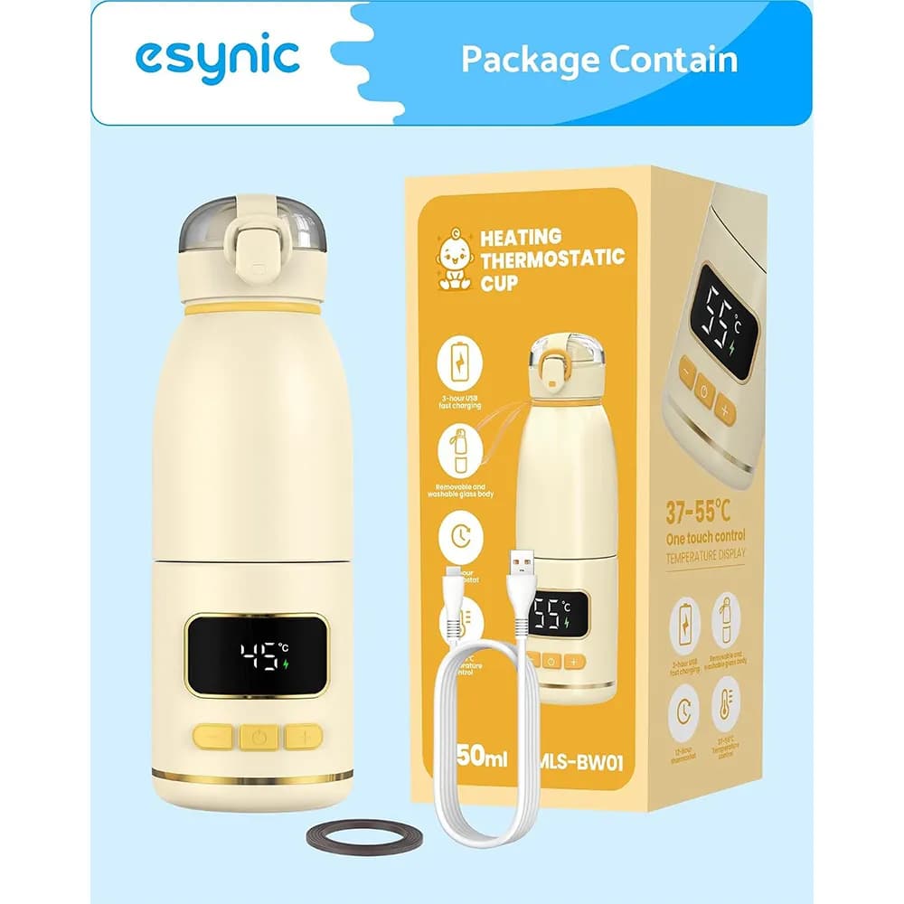 گرمکننده قابل حمل شیشه شیر کودک eSynic برند eSynic مدل — تصویر ۵