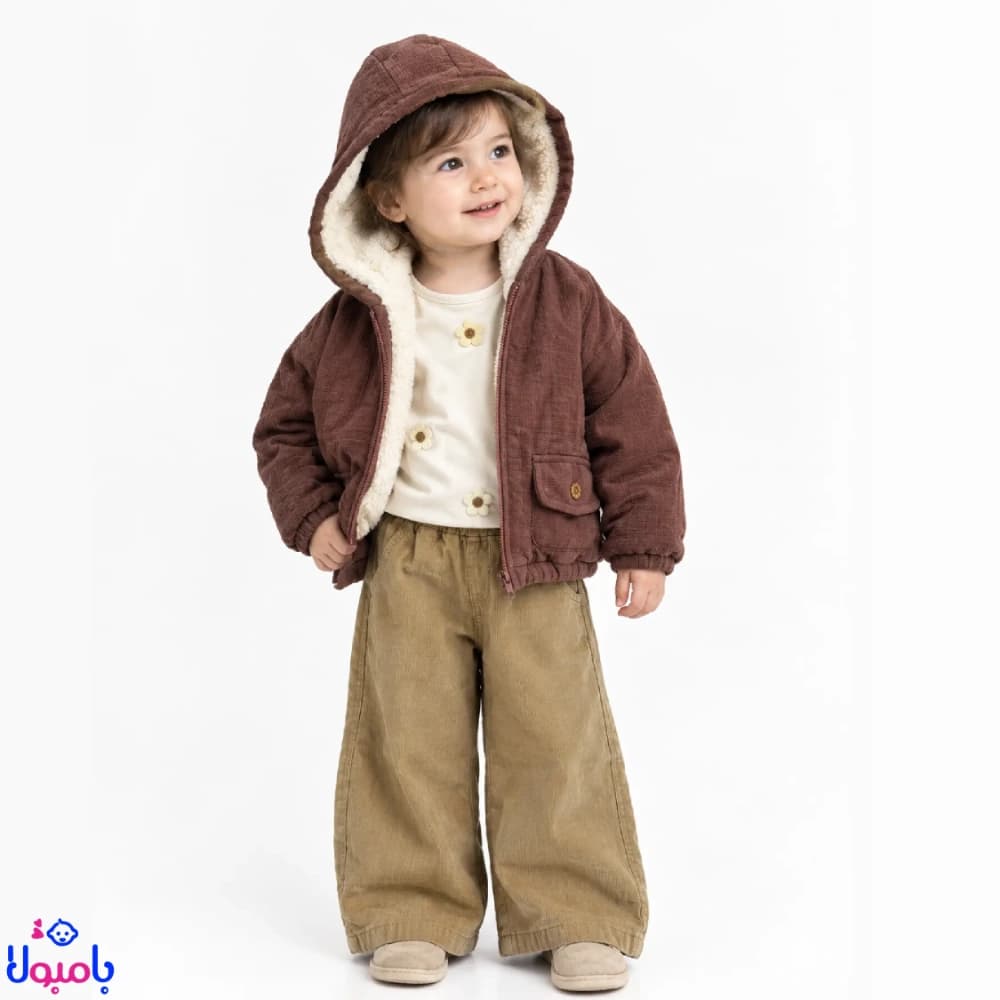 ست سه تکه دخترانه یاسی و کرم | پاییز و زمستان