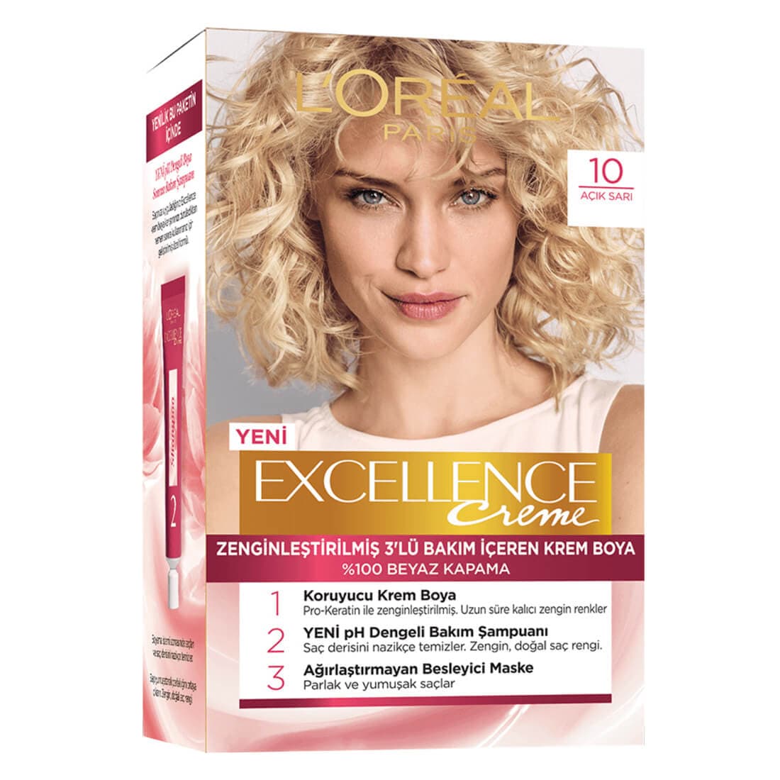کیت رنگ موی لورآل شماره 10 بلوند روشن loreal excellence — تصویر ۷