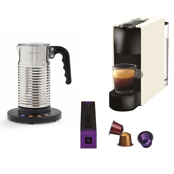 اسپرسو ساز نسپرسو اسنزا مینی کروپس سفید با کف شیرساز Aeroccino 4