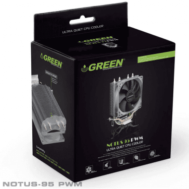 خنک کننده پردازنده NOTUS 95-PWM گرین ا GREEN NOTUS 95-PWM CPU FAN — تصویر ۹