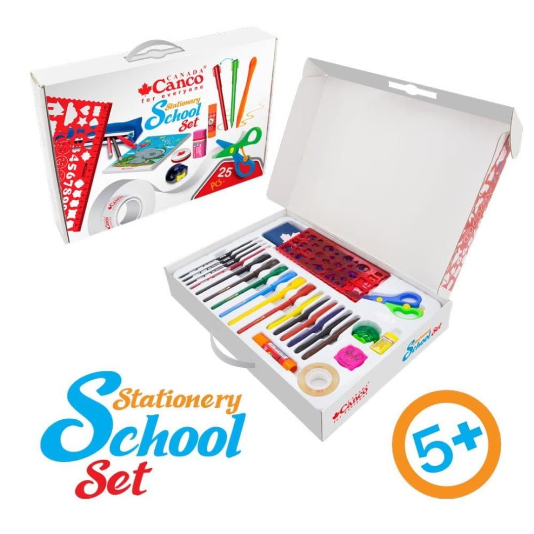 بسته لوازم تحریر کنکو مدل SCHOOL SET +5 مجموعه 25 عددی — تصویر ۱۱