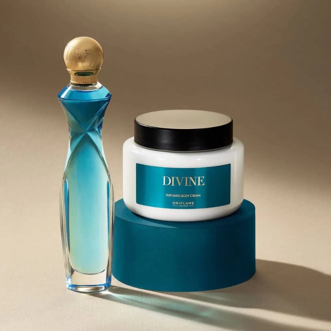 کرم بدن عطری دیواین آبی اوریفلیم Divine Perfumed Body Cream — تصویر ۴