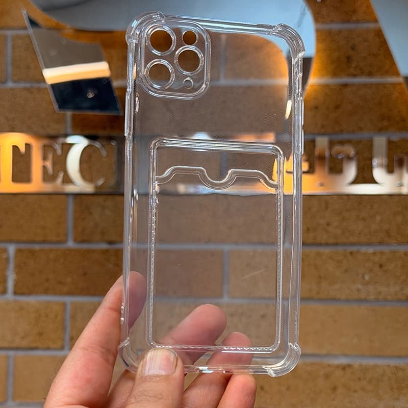 کاور شفاف ایربگ دار به همراه جاکارتی و محافظ لنز مناسب برای Apple iPhone 11 ProMax — تصویر ۱۲