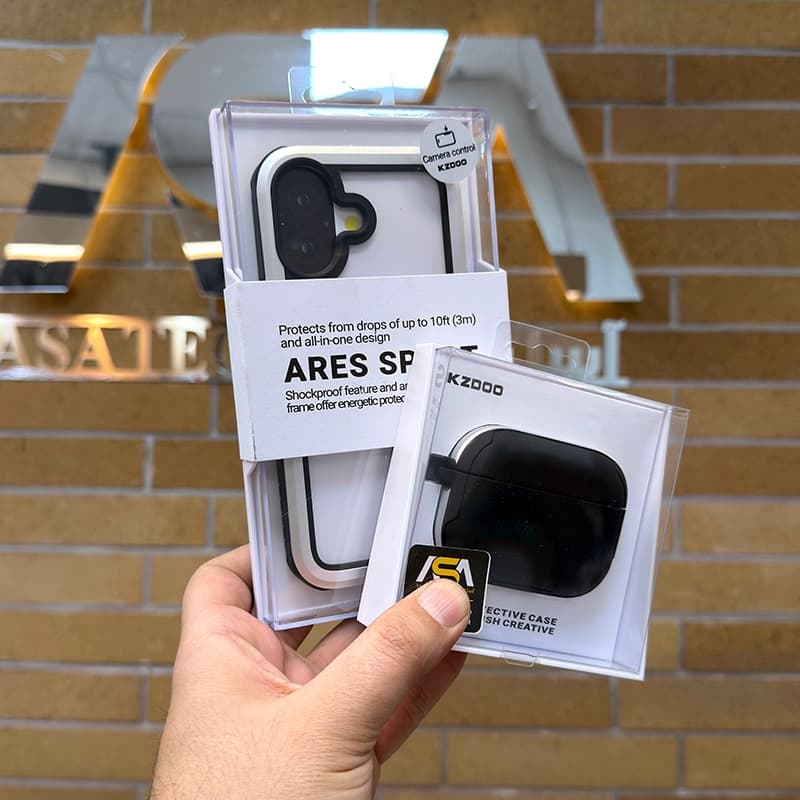 ست کاور Ares Sport برای آیفون 17 و کاور ایرپاد پرو 3 برند KZDOO — تصویر ۷