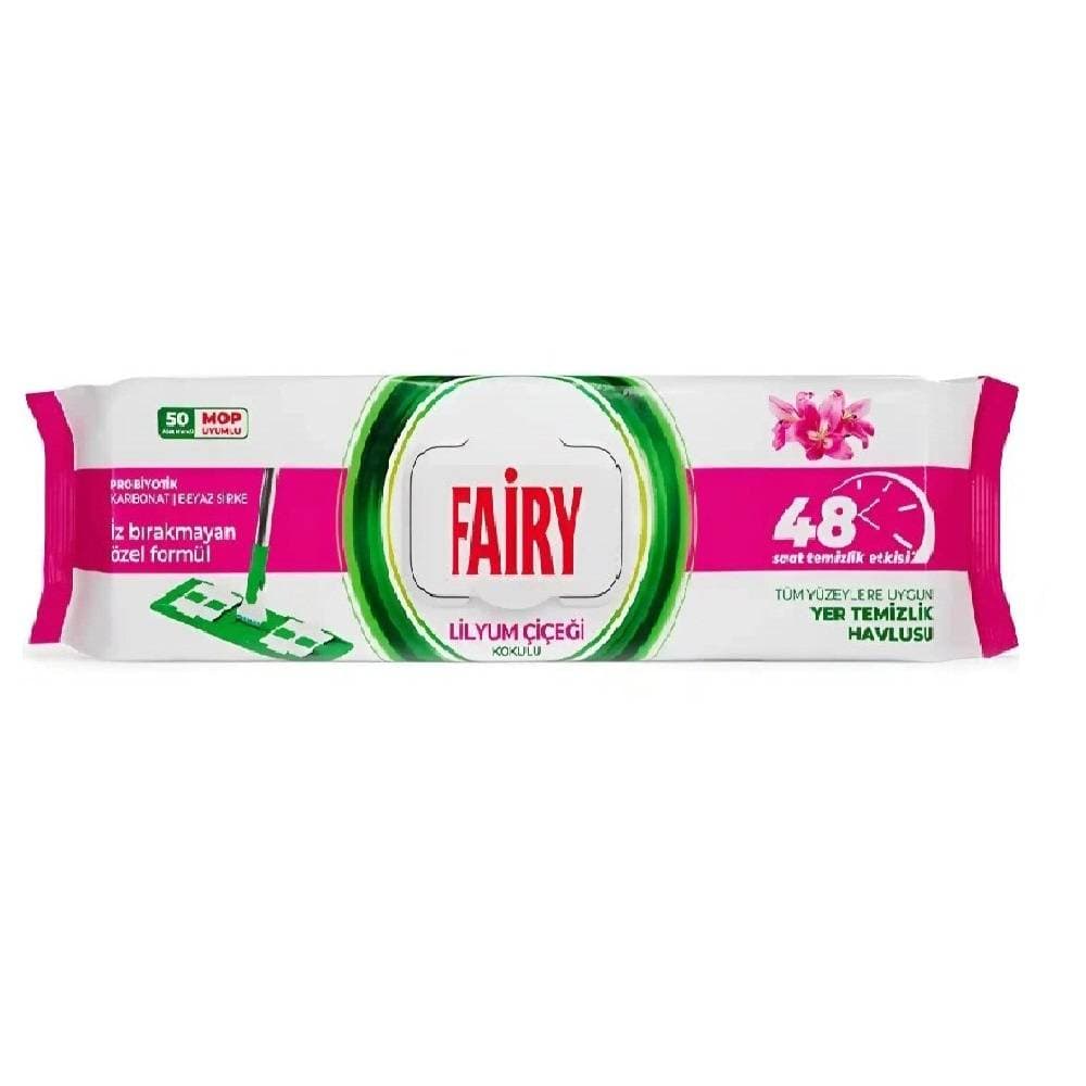 دستمال طی کشی فیری Fairy با رایحه لیلیوم با محافظت 48 ساعته بسته 50 عددی — تصویر ۳