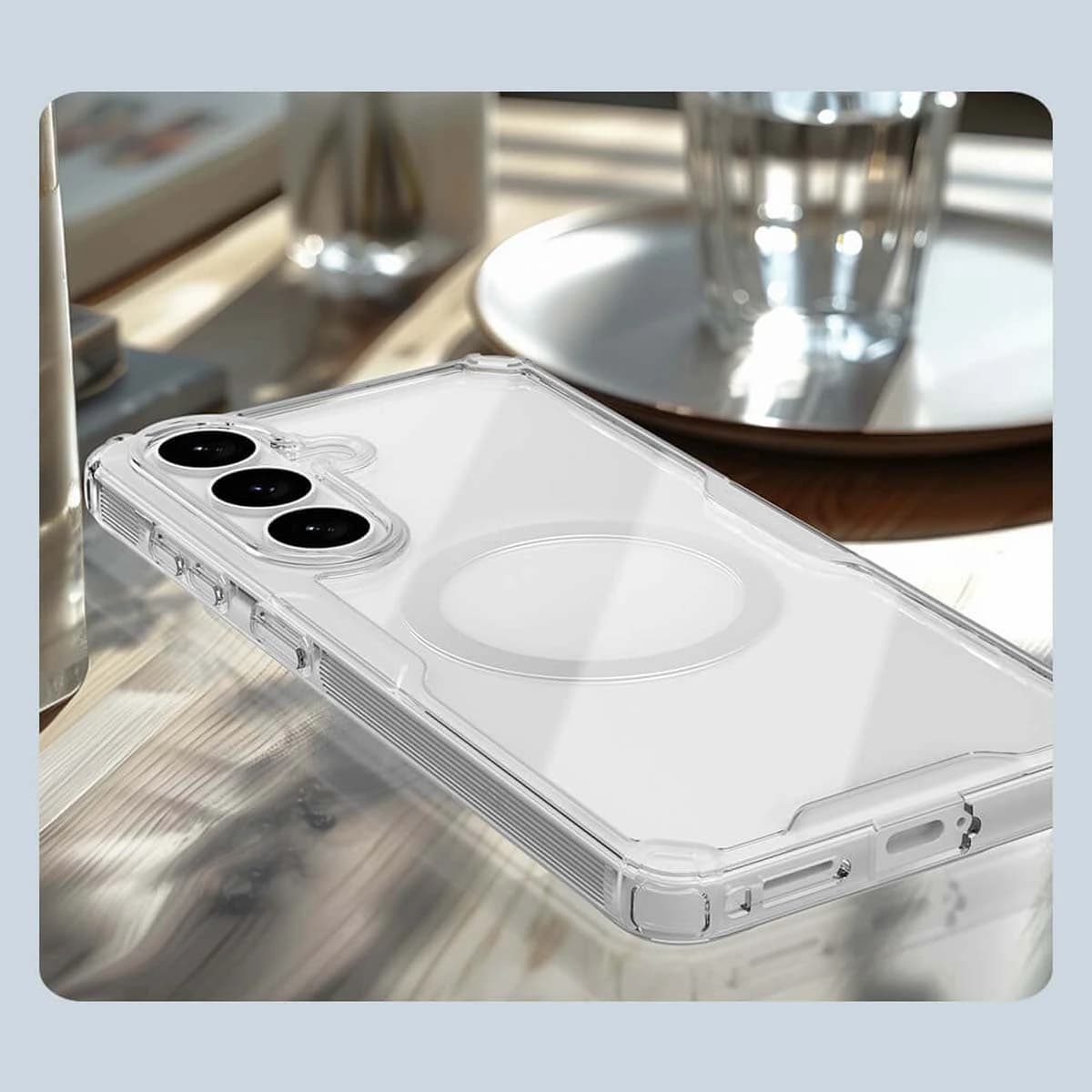 قاب شفاف مگ سیف Galaxy S26 FE مارک نیلکین مدل TPU Pro Magnetic — تصویر ۵