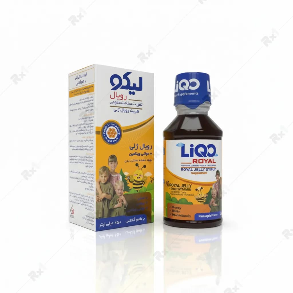 شربت لیکو رویال ژلی ابیان فارمد طعم آناناس حجم 250 میلی لیتر — تصویر ۴