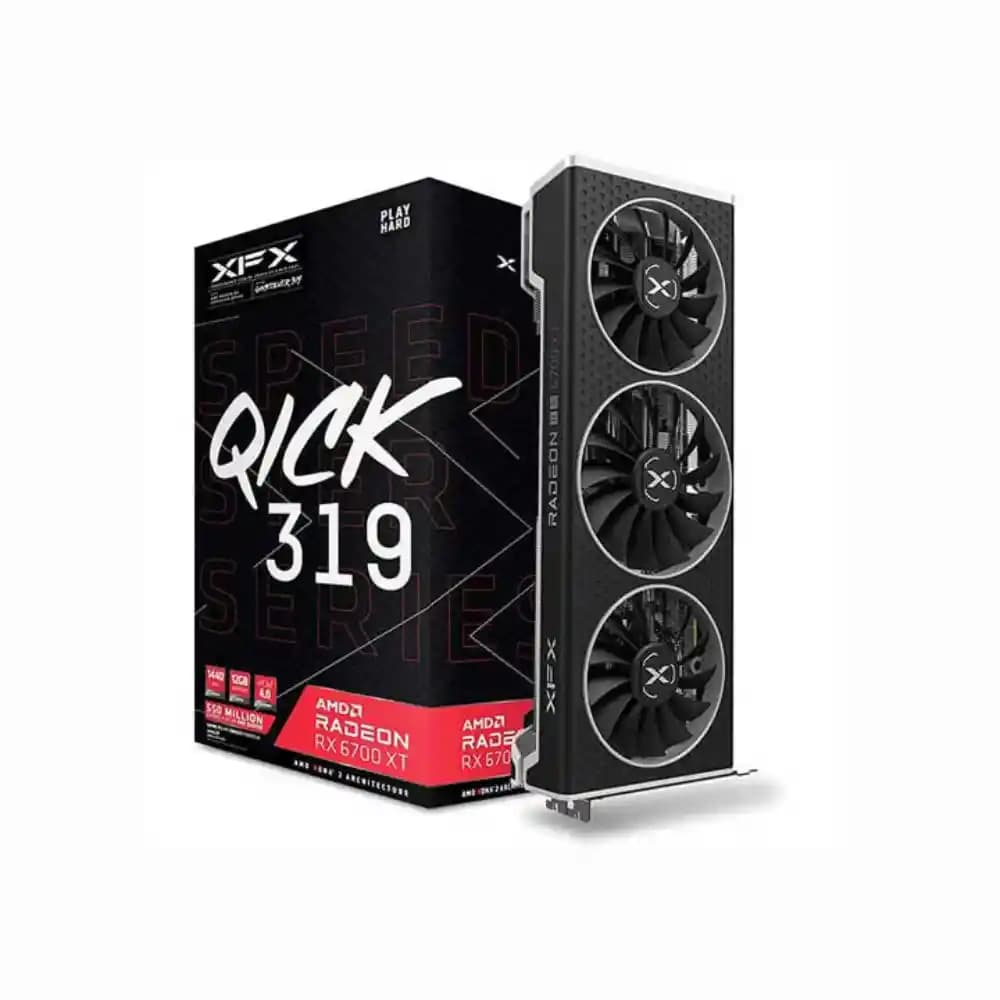 کارت گرافیک ایکس اف ایکس RX 6700 XT QICK black edition 319 12G
