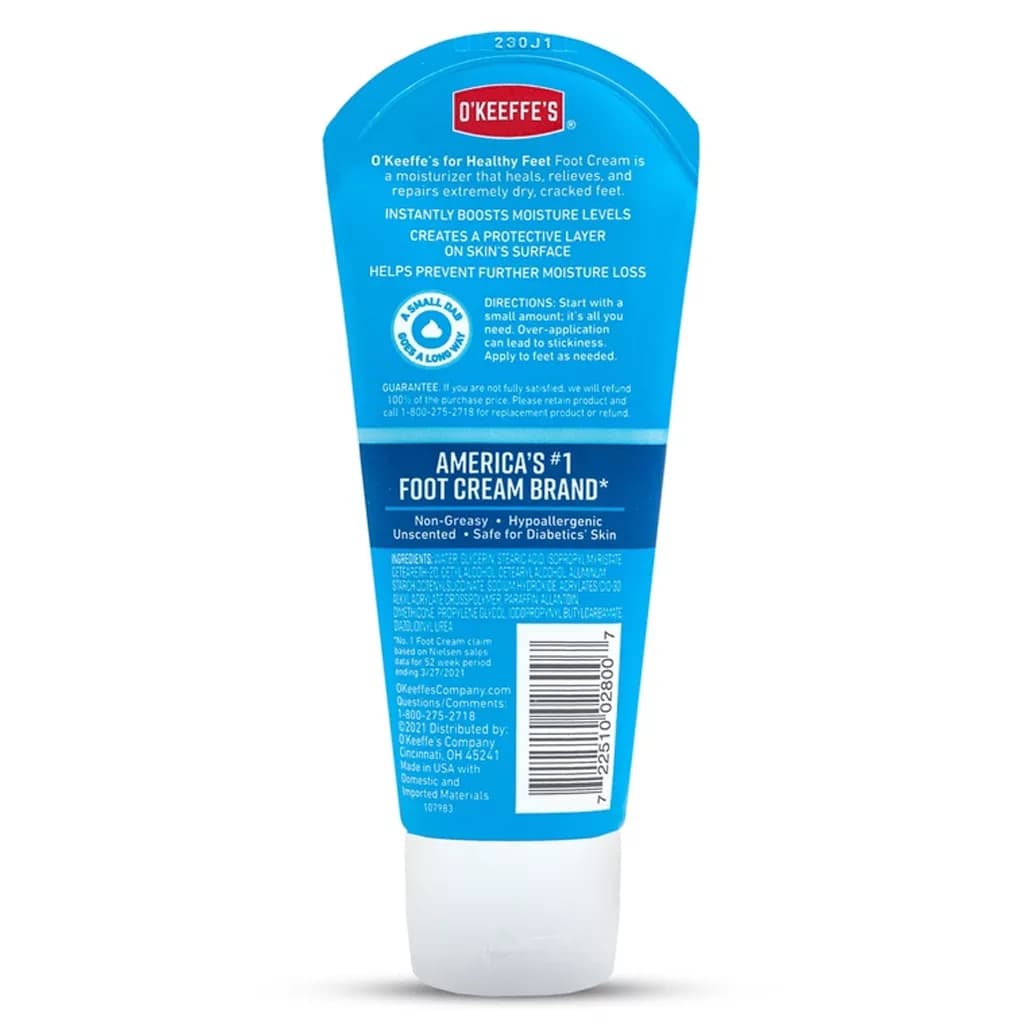 کرم آبرسان و ترمیمکننده ترک پای اوکیف درمان خشکی شدید ۸۵ گرم O’Keeffe’s Healthy Feet Foot Cream — تصویر ۱۱
