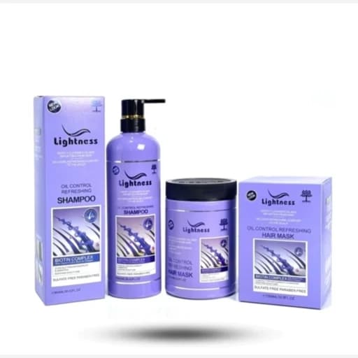 شامپو مو لایتنس مدل biotin مناسب موهای چرب حجم 900 میلی لیتر — تصویر ۶