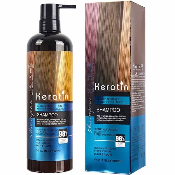 شامپو فری سولفات کراتین هیر hair حجم 900 میلی لیتر — تصویر ۵