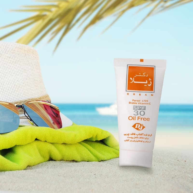 کرم ضد آفتاب و ضد چروک بیرنگ دکتر ژیلا، Spf 30، مدل Parsol 1789، مناسب پوستهای چرب و مختلط با حجم 65 میلیلیتر، محافظتکننده در برابر اشعههای UVA و UVB، ضد پیری، دارای فرمولاسیون فاقد چربی، ویتامین — تصویر ۶