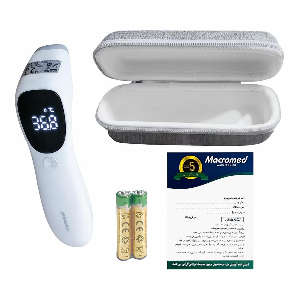 تبسنج دیجیتال لیزری ماکرومد مدل AET-R842 دوکاره گوش و پیشانی — تصویر ۵