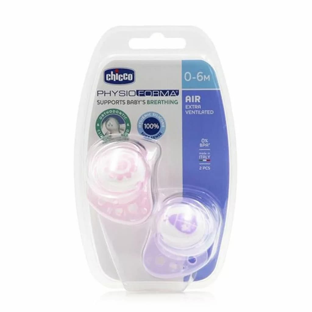 پستانک ارتودنسی 2عددی 0-6ماه فیزیو فورما چيكو Chicco