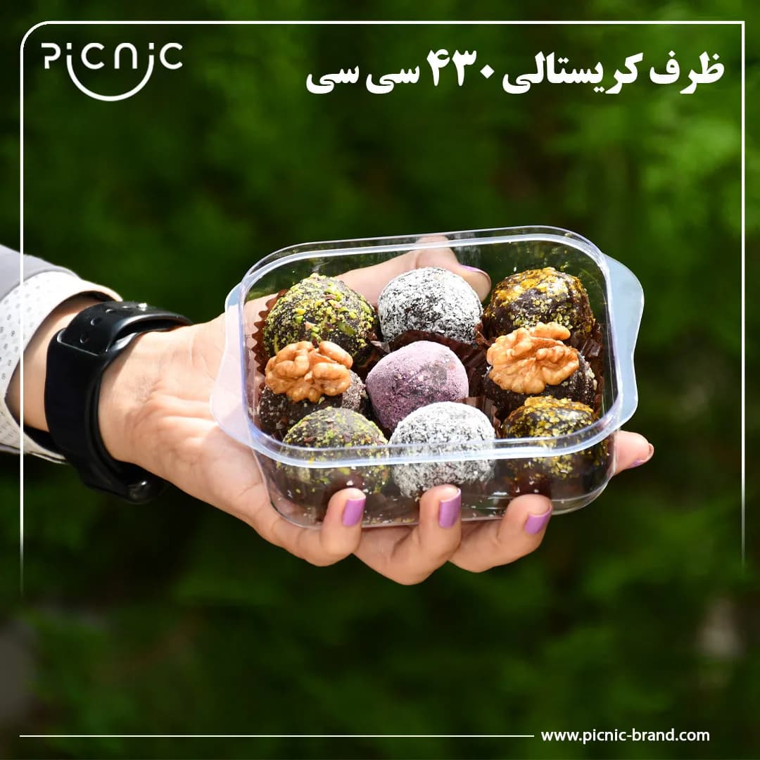 ظرف یکبارمصرف کریستال ۴۳۰ سی سی طب پلاستیک — تصویر ۶