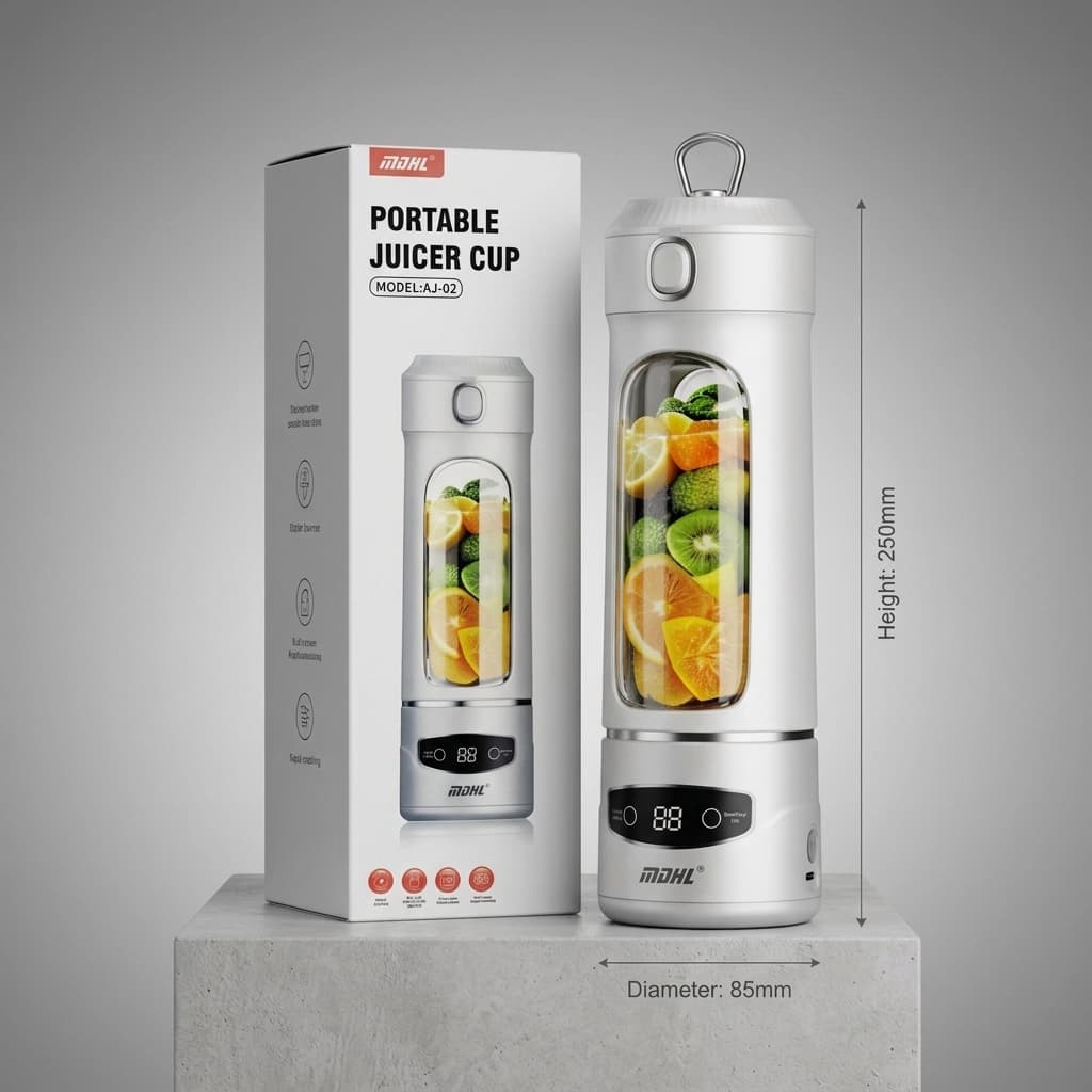 مخلوط کن و شیکر شارژی ام دی اچ ال مدل MDHL AJ-02 نمایشگر دار — تصویر ۷