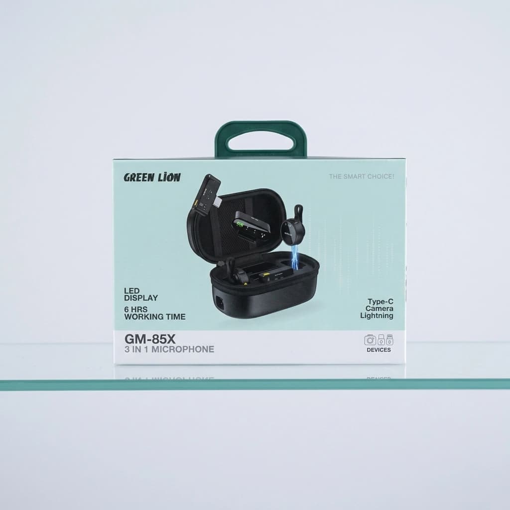 میکروفون بی سیم ۳ کاره گرین لاین مدل Green Lion GM-85X — تصویر ۹