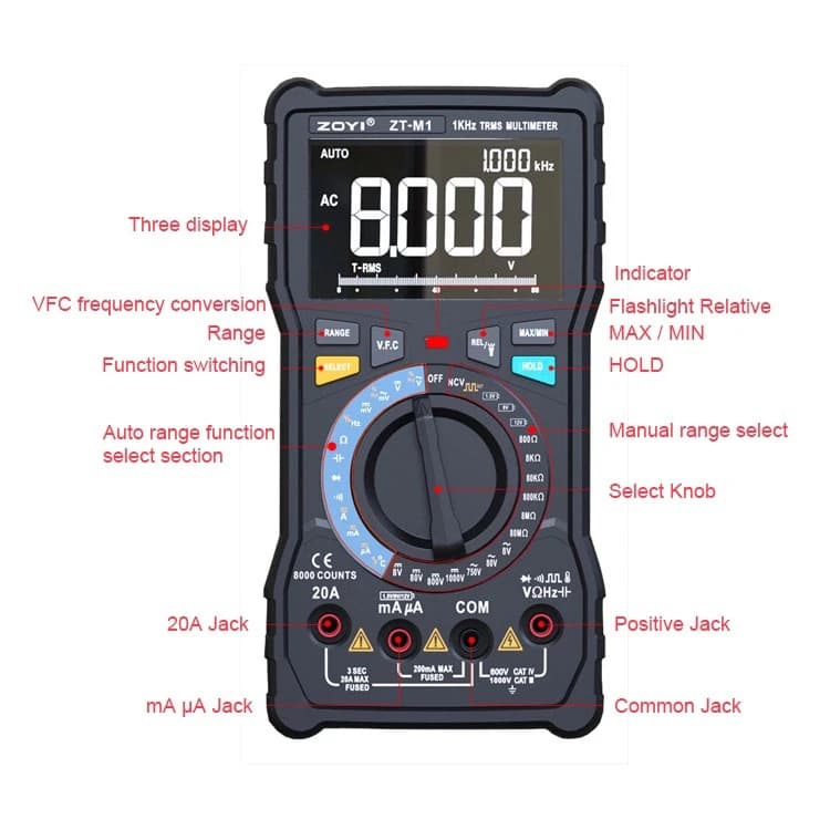 مولتی متر زویی مدل ZT-M1 — تصویر ۶