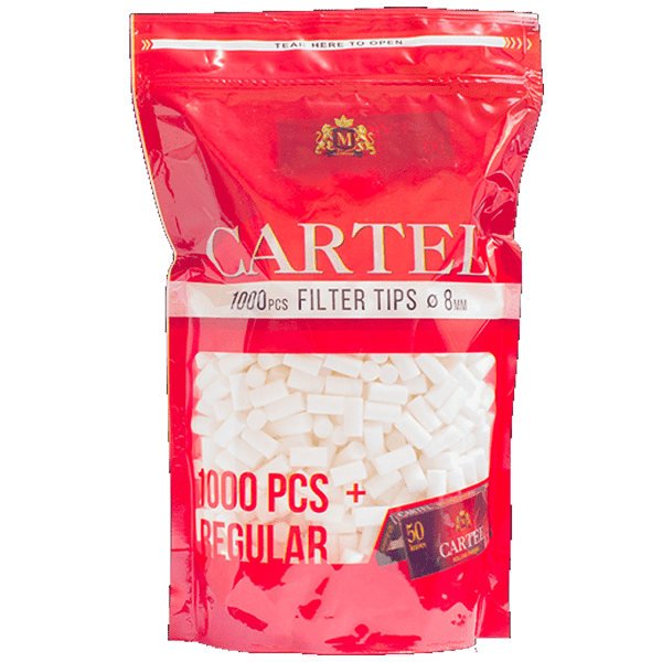 فیلتر سیگار کارتل رگولار + کاغذ سیگار Cartel regular cigarettes tips + cigarettes paper — تصویر ۲