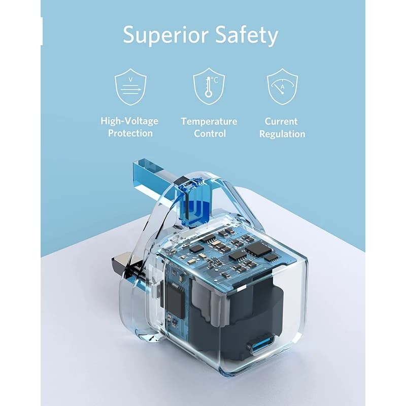 شارژر دیواری انکر مدل PowerPort III A2149 توان 20 وات سه پین — تصویر ۷