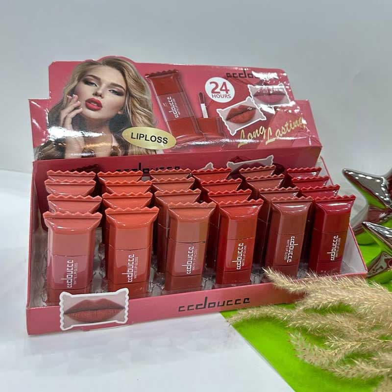 رژ لب مایع طرح شکلات سی سی دوسه – پک 6 عددی 6 رنگ — تصویر ۷