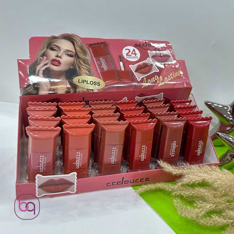 رژ لب مایع طرح شکلات سی سی دوسه – پک 6 عددی 6 رنگ