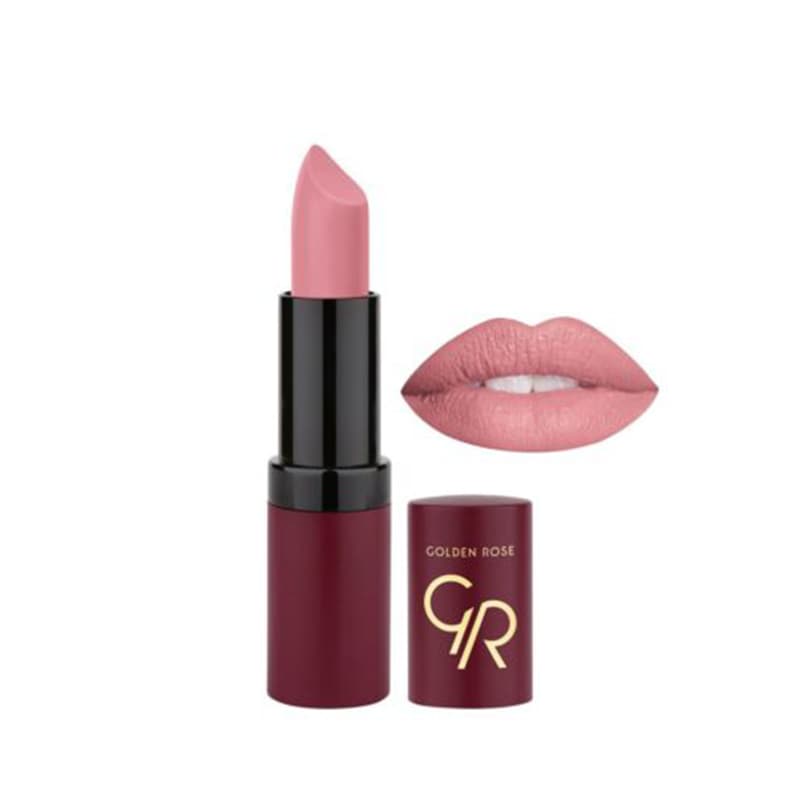 رژ لب جامد مات و مخملی گلدن رز Golden Rose مدل GR Velvet Matte Lipstick شماره 10 — تصویر ۵