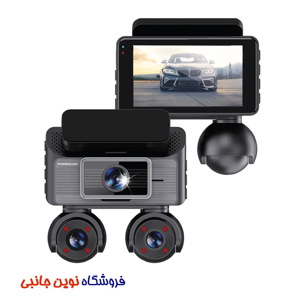 دوربین ثبت وقایع خودرو 2K پاورولوژی PWCAM108BK ا Powerology Sentra Dash Camera with 3 Lenses and Rear Camera (تک/عمده) — تصویر ۹