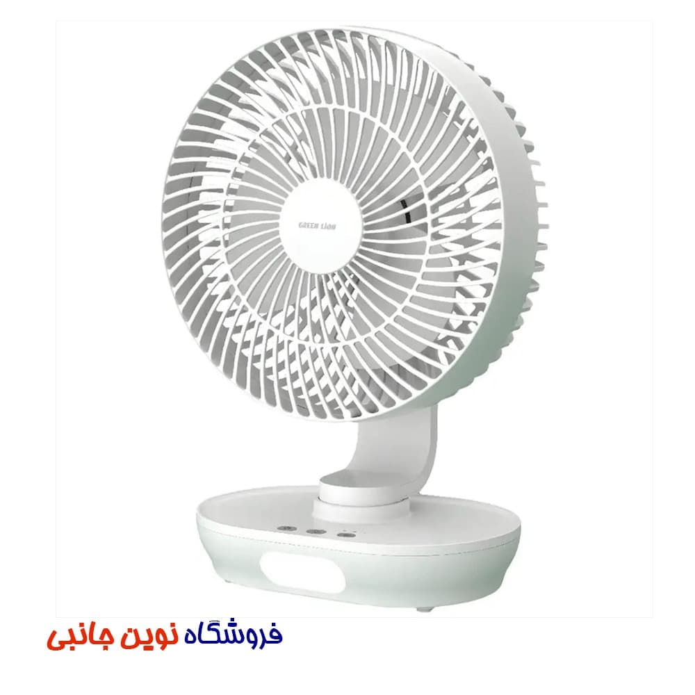 پنکه شارژی رومیزی گرین لاین مدل GL-DF11 ا Green Lion GN8INDSKFWH 8″ Desktop Fan Rechargeable (تک / عمده) — تصویر ۵