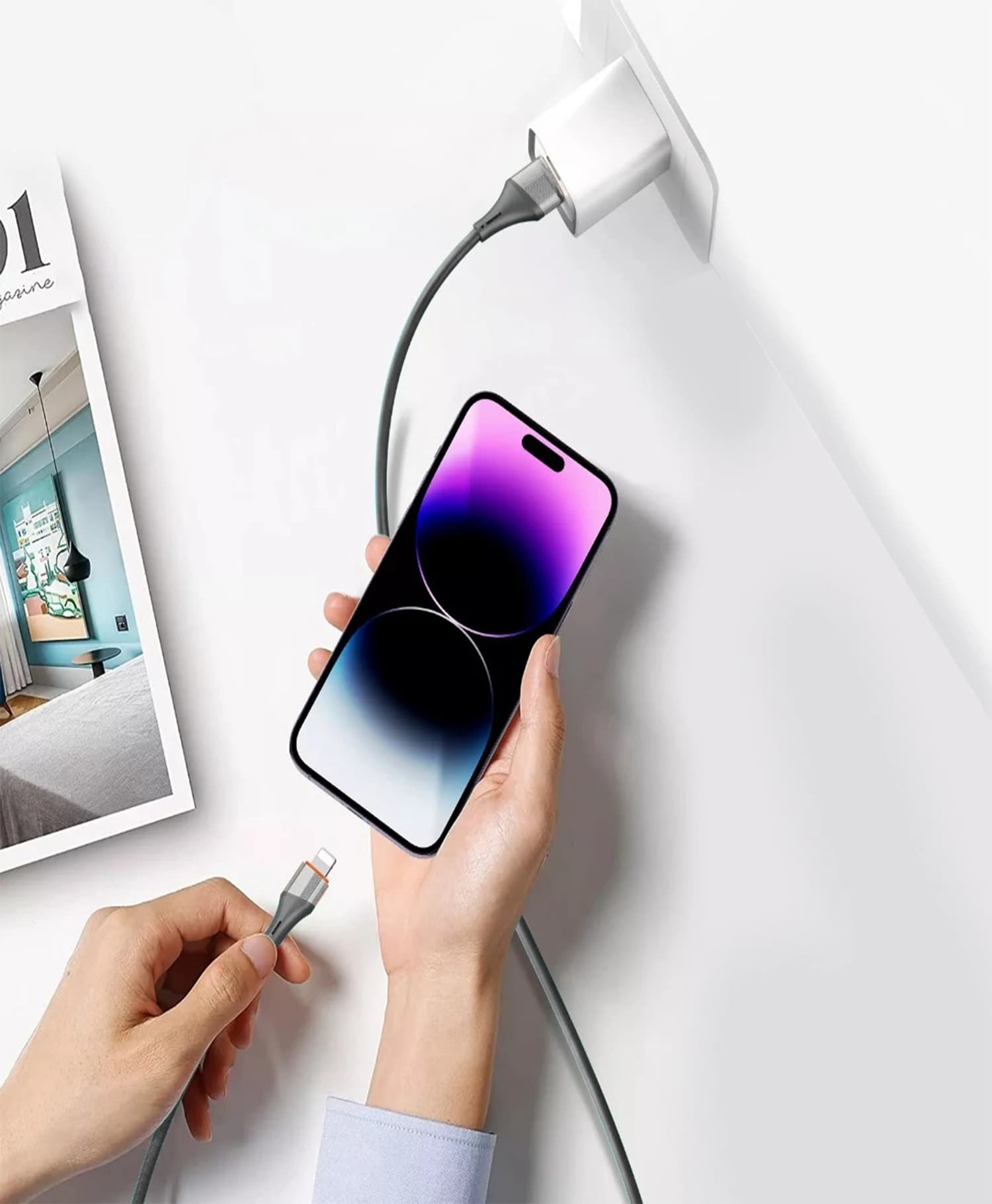 کابل تبدیل USB به Lightning الدینیو LS-632 — تصویر ۲