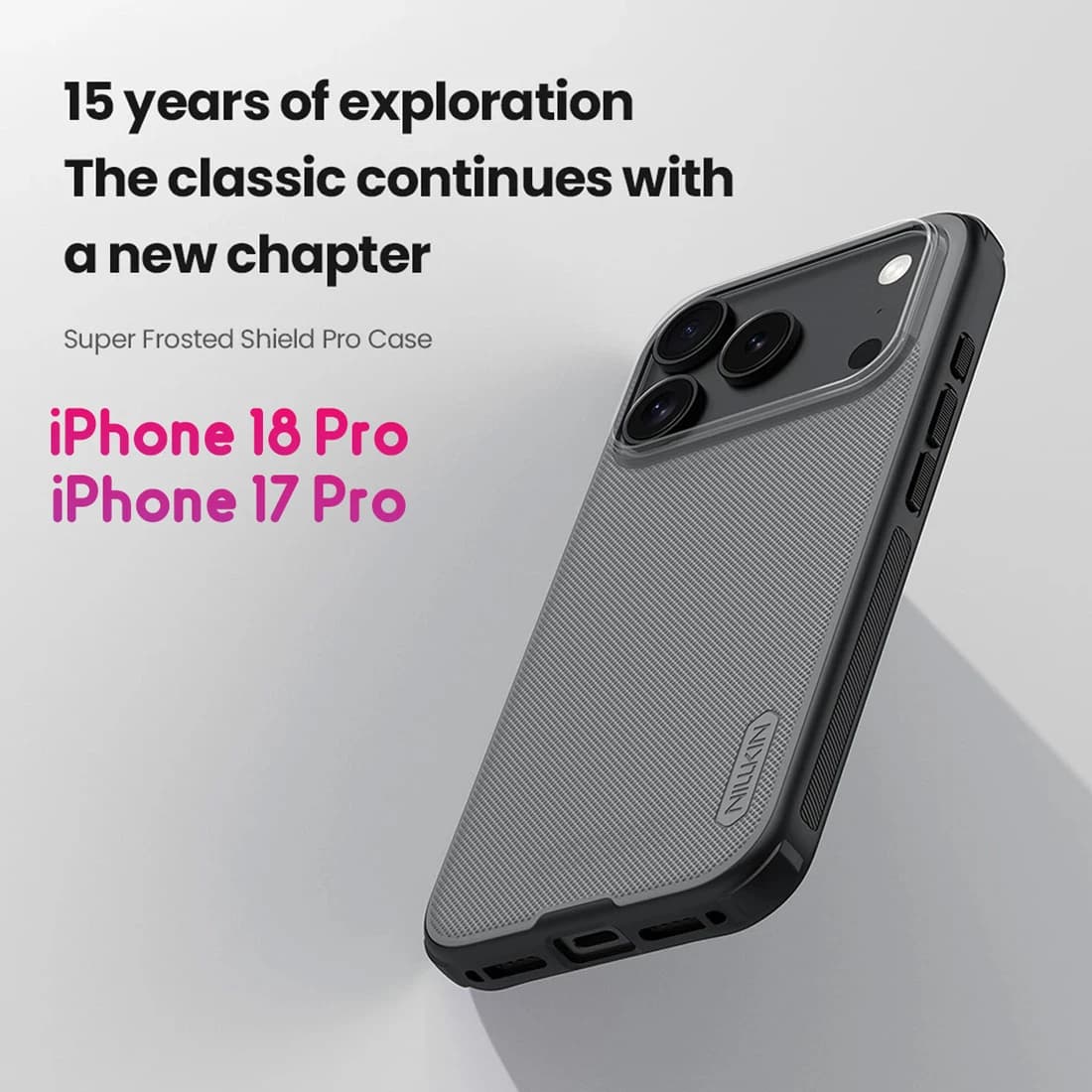 قاب ضدضربه دودی iPhone 18 Pro مارک نیلکین مدل Super Frosted Shield Pro Clear — تصویر ۱۱