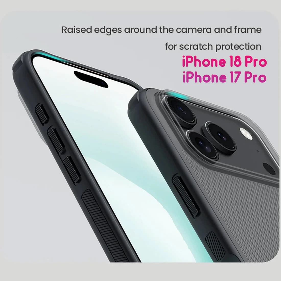 قاب ضدضربه دودی iPhone 18 Pro مارک نیلکین مدل Super Frosted Shield Pro Clear — تصویر ۸