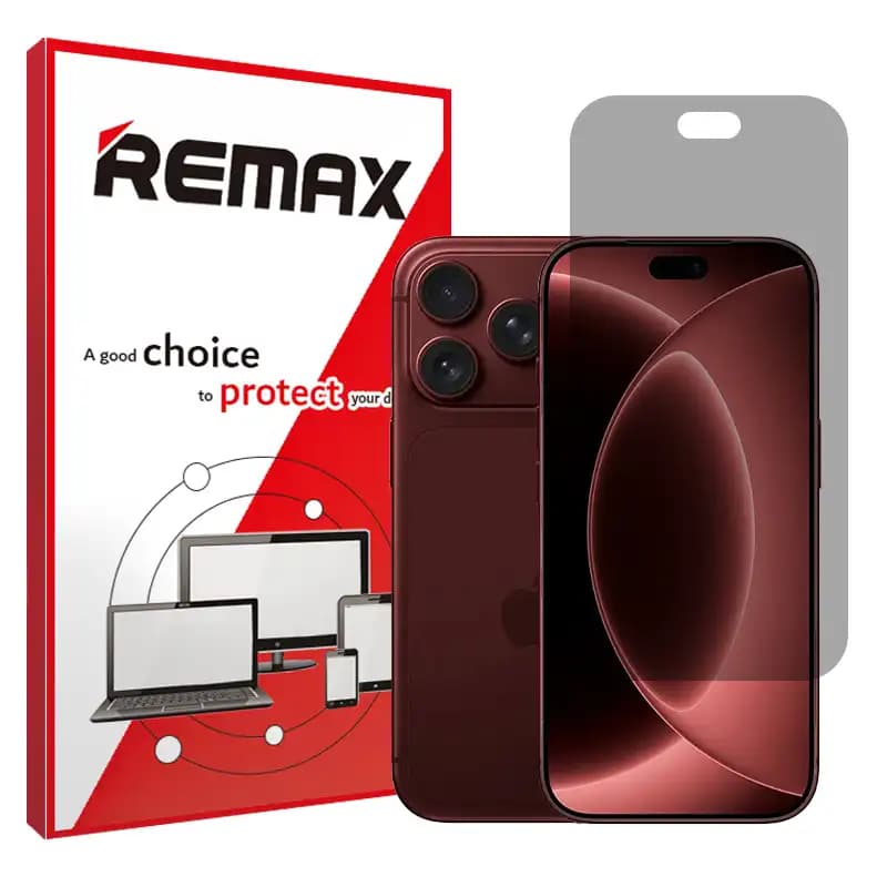 گلس پرایوسی آیفون 18 پرو مکس (iPhone 18 Pro Max) هیدروژلی برند ریمکس — تصویر ۲