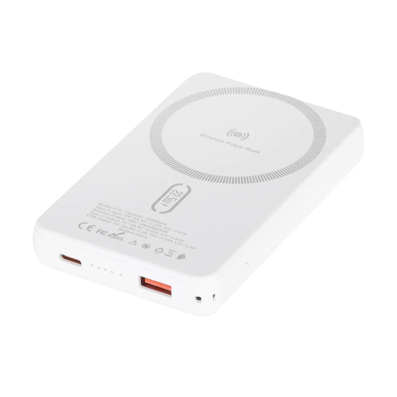 پاوربانک وایرلس سوپر فست شارژ 22.5W مگ سیف VABI 10000mAh مدل P19 — تصویر ۱۱