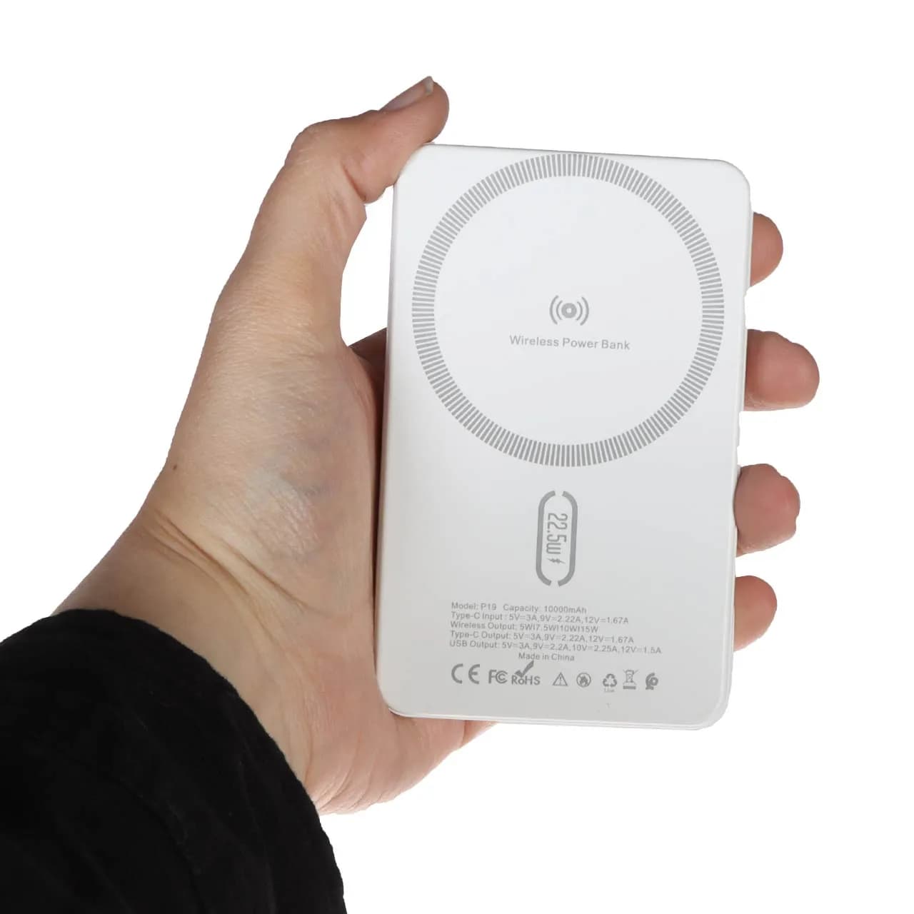 پاوربانک وایرلس سوپر فست شارژ 22.5W مگ سیف VABI 10000mAh مدل P19 — تصویر ۱۲