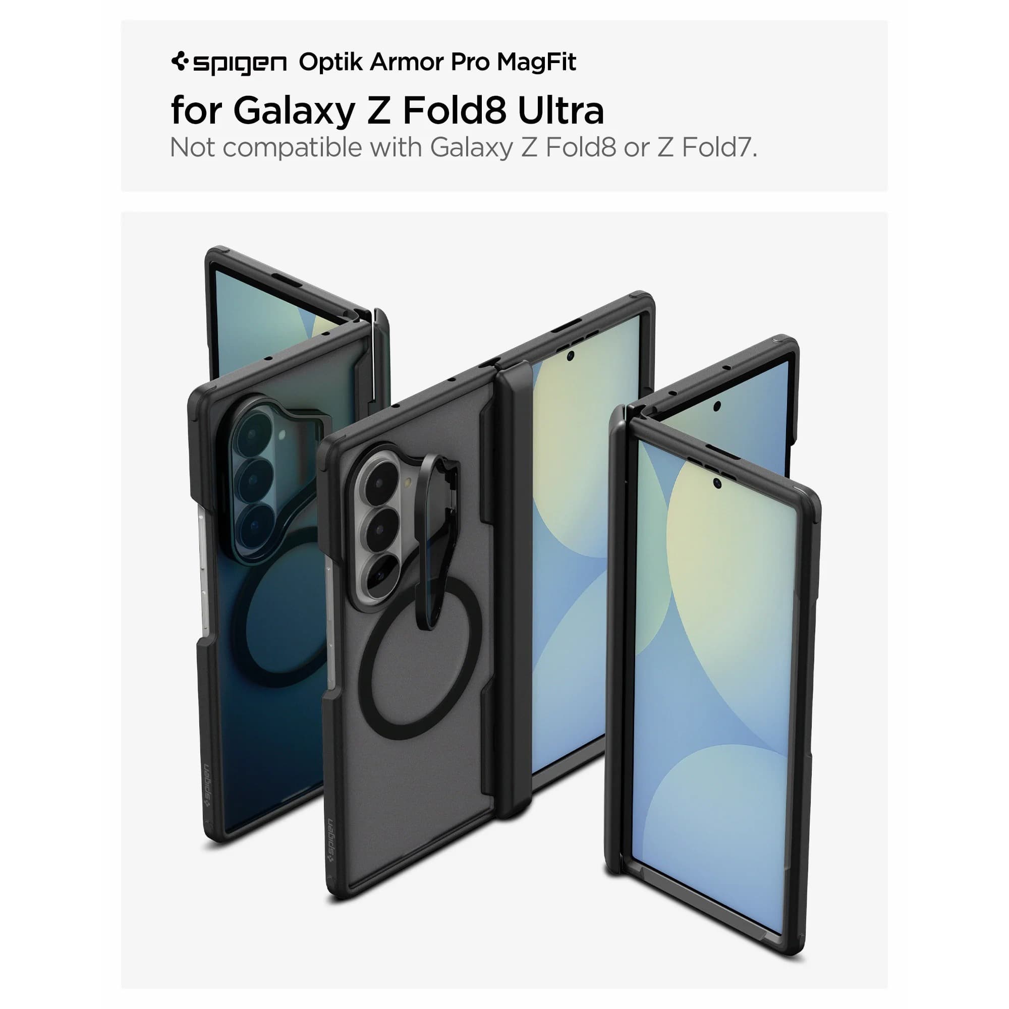 کاور اسپیگن مدل Optik Armor Pro Mag Fit گوشی سامسونگ Galaxy Z Fold 8 Ultra — تصویر ۵