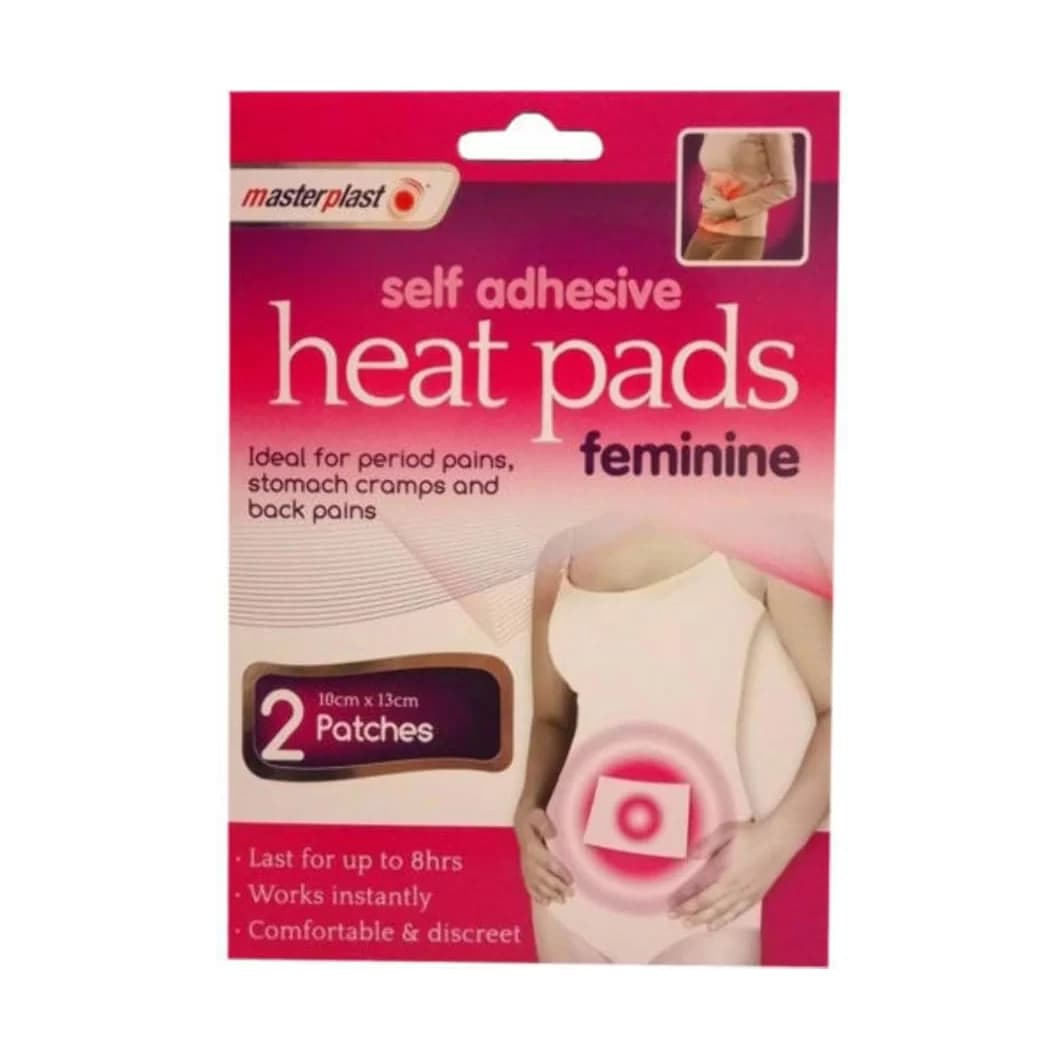 پد ضد درد حرارتی پریود مستر پلاست Master Plast مدل Heat Pads Feminine بسته 2 عددی — تصویر ۲