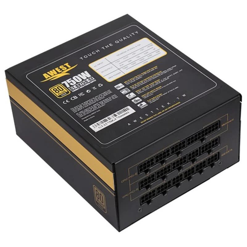 پاور ماژولار 750 وات اوست Awest GT-AV750-GF Gold — تصویر ۴