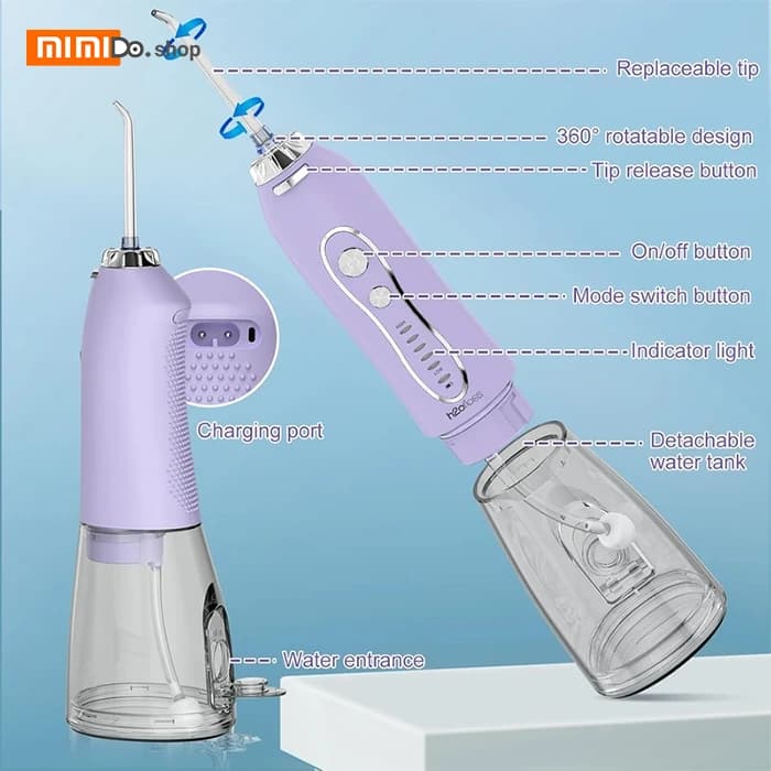مسواک برقی و دستگاه شست و شوی دهان و دندان و واترجت H2ofloss مدل HF-6 — تصویر ۴