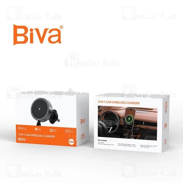 هولدر و شارژ وایرلس دریچه کولری هوشمند بیوا Biva WLC-18 توان 15 وات — تصویر ۱۰