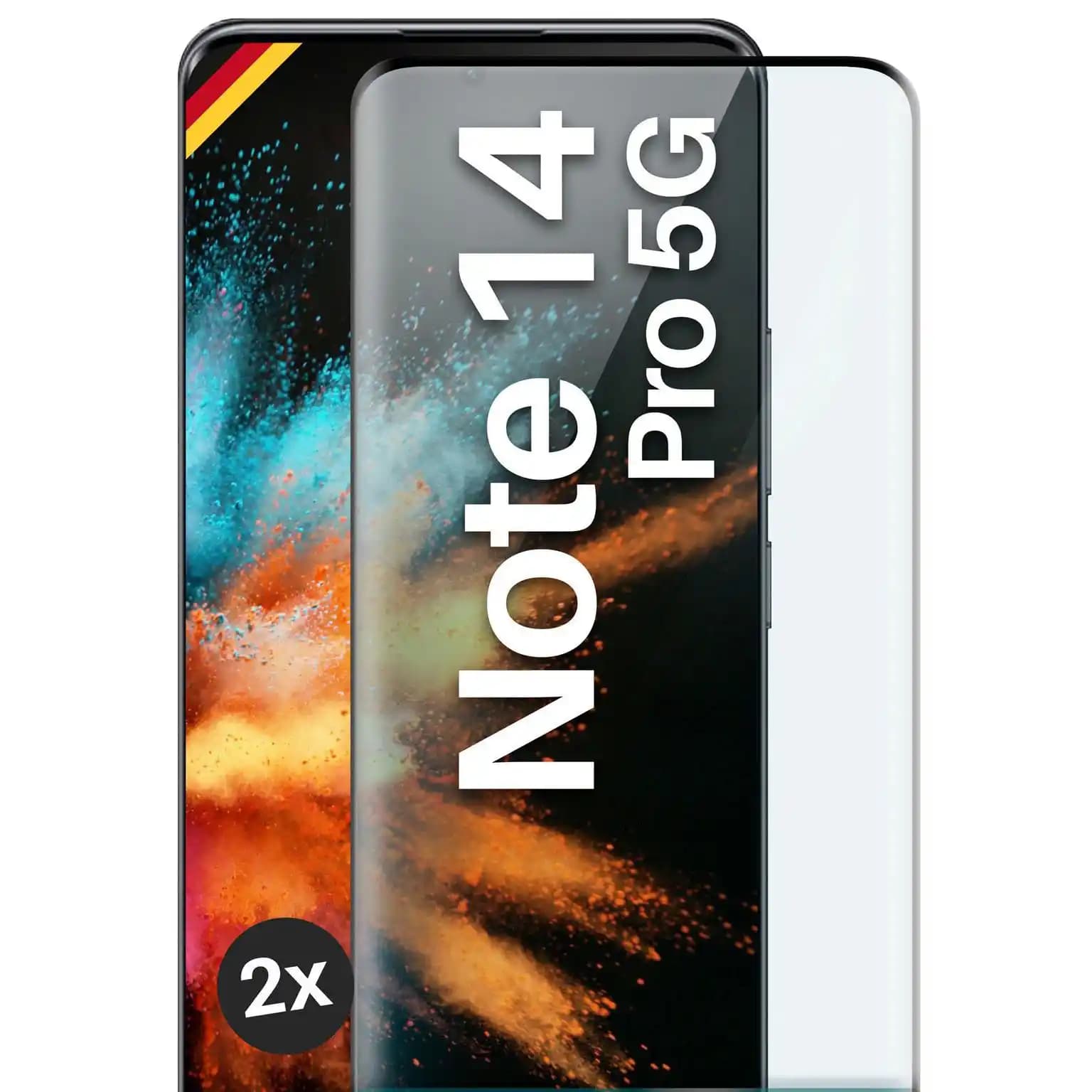 گلس گوشی شیائومی Xiaomi Redmi Note 14 Pro 5G مدل full glass — تصویر ۲