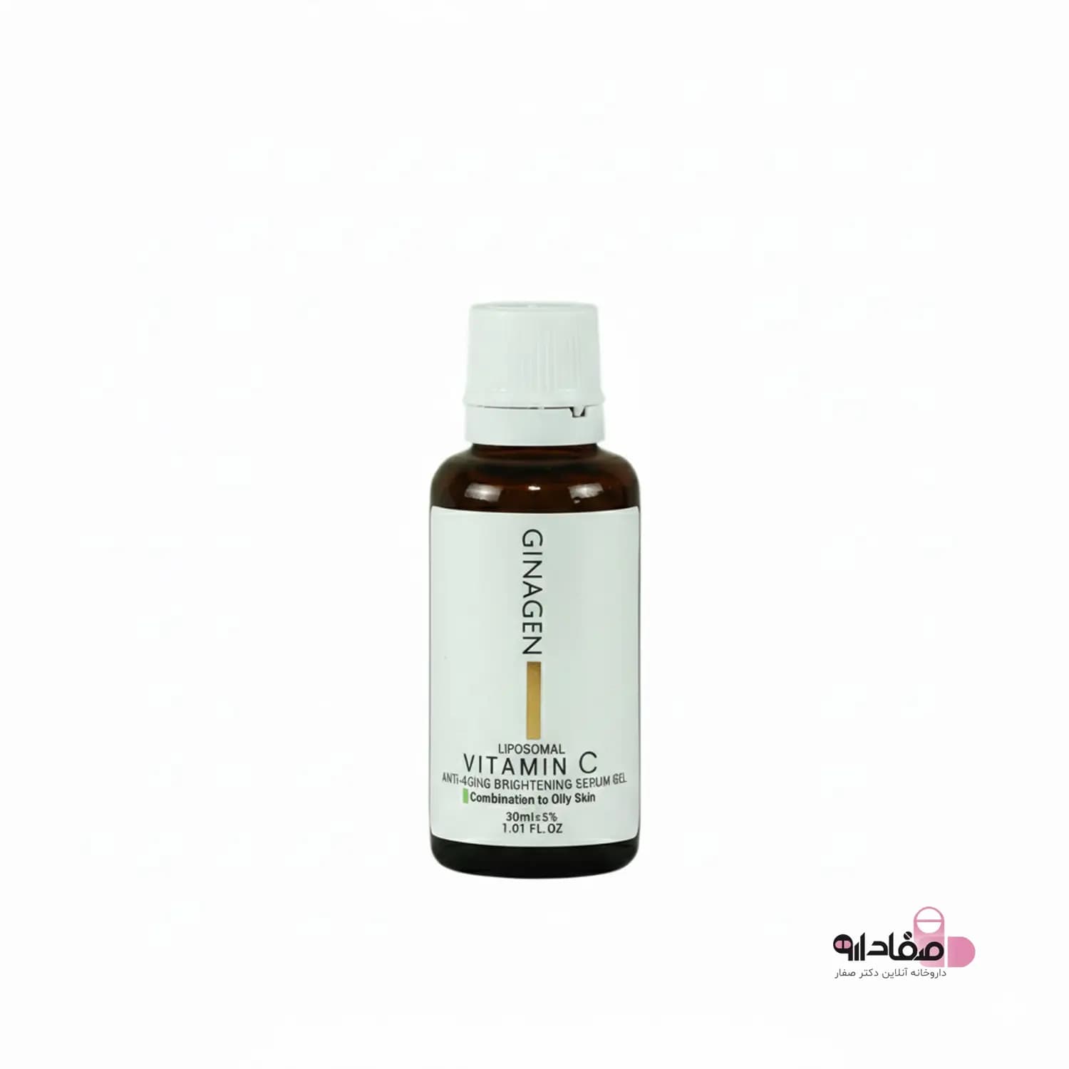 ژل سرم ویتامین C ژیناژن مدل Liposomal مناسب پوست چرب و مختلط حجم 30 میلی لیتر | Ginagen Vitamin C Brightening Gel For Oily Skin — تصویر ۶