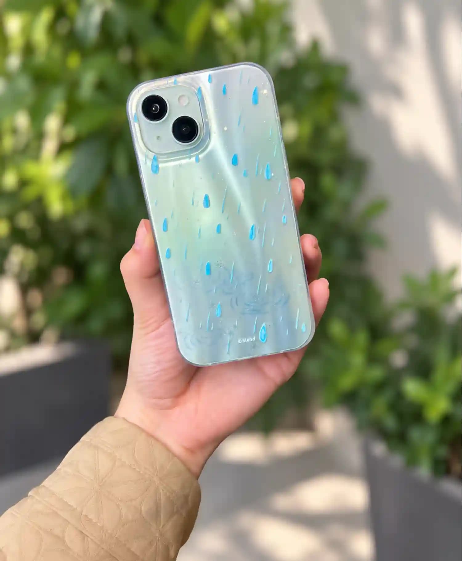 قاب دور شفاف IMD طرح باران گوشی موبایل Iphone 15 — تصویر ۶