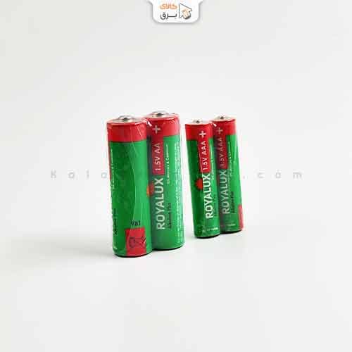 باتری قلمی و نیم قلمی Plus Alkaline رویالوکس (پارس شعاع) بسته 2عددی — تصویر ۳