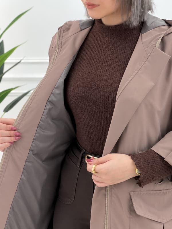 بارونی ضدآب مارتینی مانیا کلاهدار — تصویر ۲