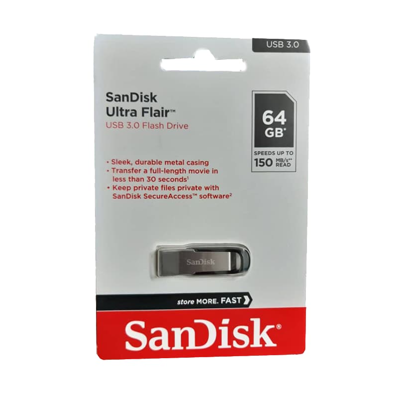 فلش مموری سن دیسک مدل Ultra Flair CZ73 ظرفیت 64 گیگابایت | SANDISK — تصویر ۸