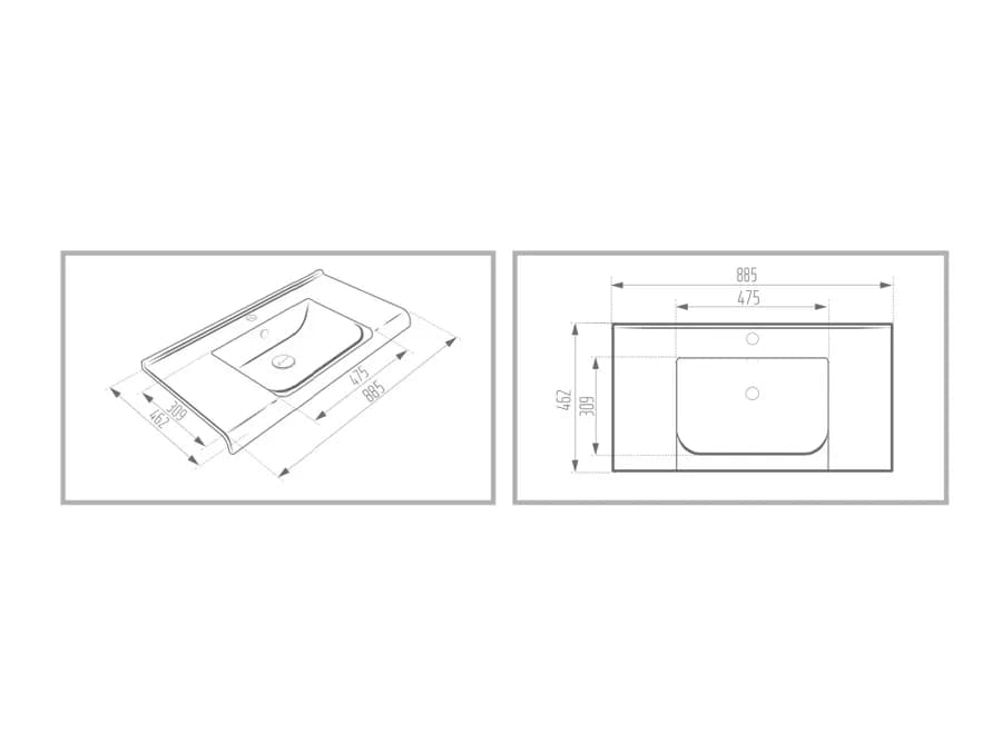 روشویی روکابینتی مروارید مدل ویستا — تصویر ۱۱